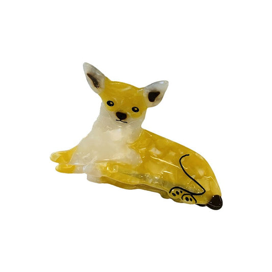 Small Yellow Puppy Hair Claw