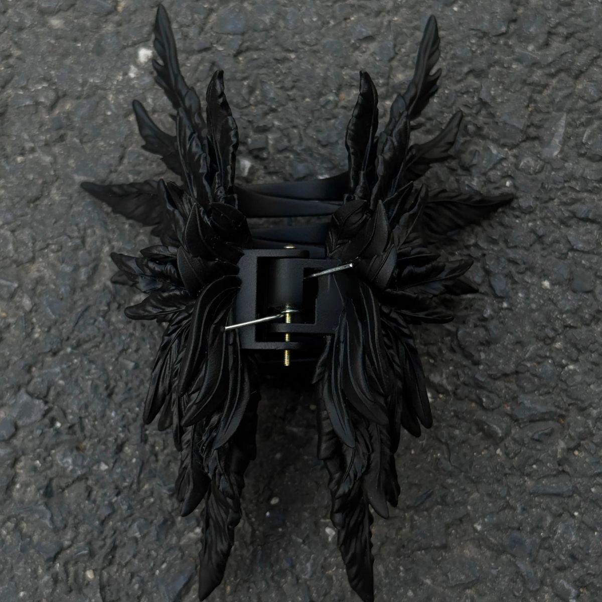 Matte Black Wing Hair Claw Clip