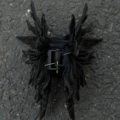 Matte Black Wing Hair Claw Clip
