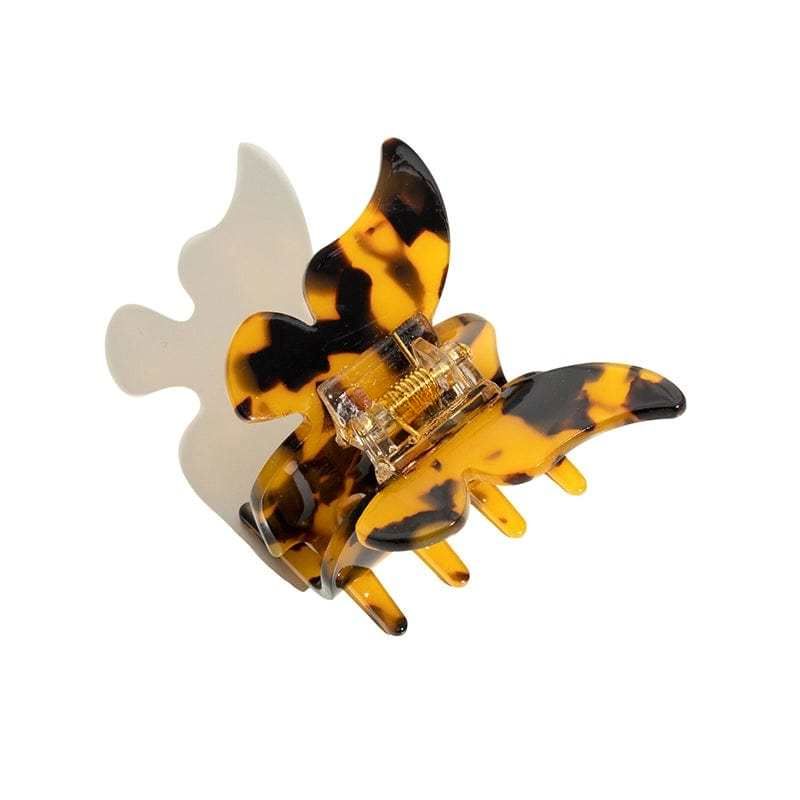 Small Butterfly Hair Claw In Tea