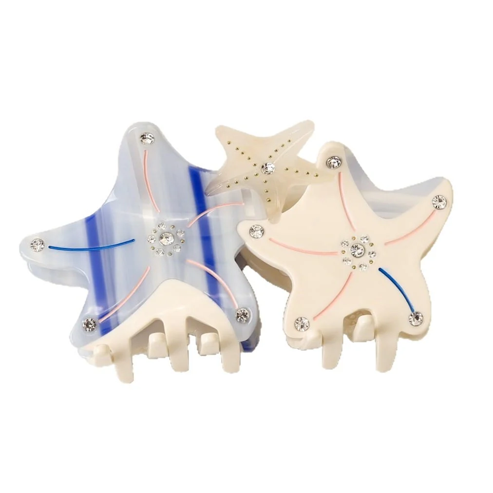 Medium Blue Starfish Hair Claw