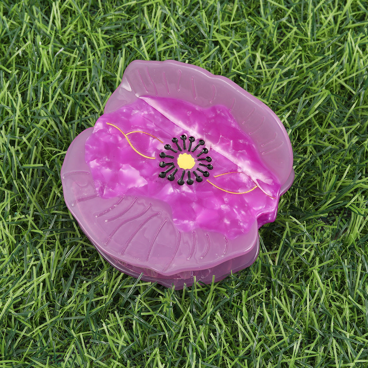 Medium Poppy Flower Hair Claw
