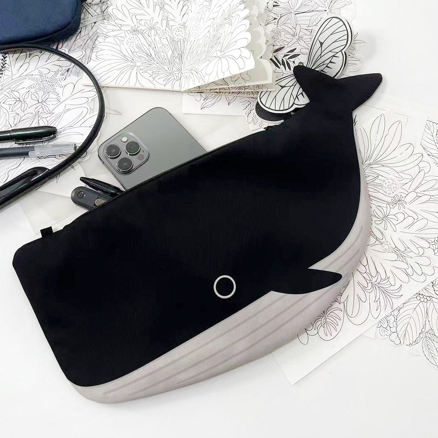 Square-Headed Whale Crossbody Bag