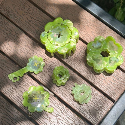 Mini Green Four-Leaf Clover Hair Clip丨Lemonschunks