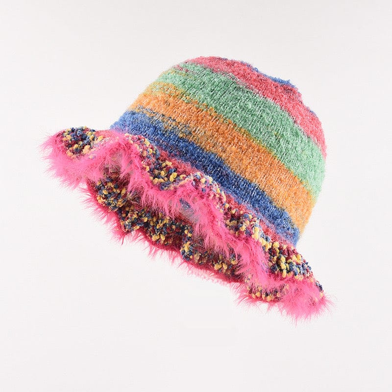 Handmade rainbow Knitted Hat