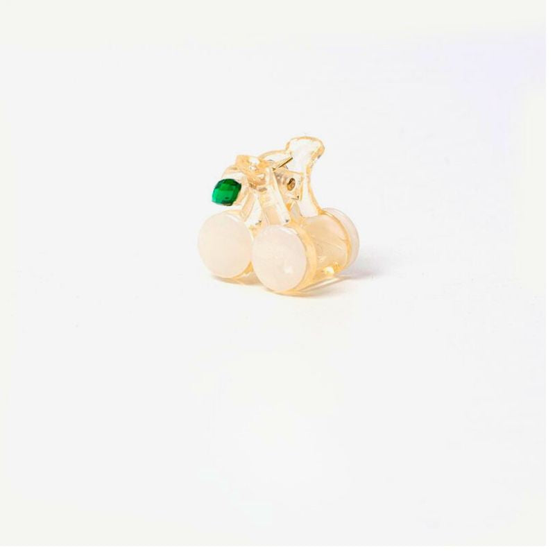 Mini Cherry Hair Claw Clip-White丨Lemonschunks