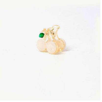 Mini Cherry Hair Claw Clip-White丨Lemonschunks