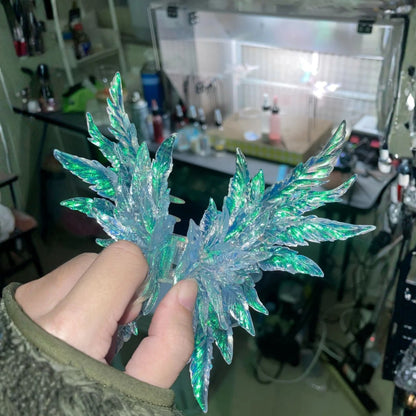 Jumbo Transparent Green Wing Hair Claw Clip