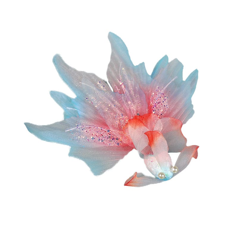 Jumbo White Red Tail Goldfish Hair Claw