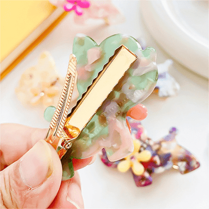 Mixed Color Puppy Dog Bangs All-Match Hair Clip