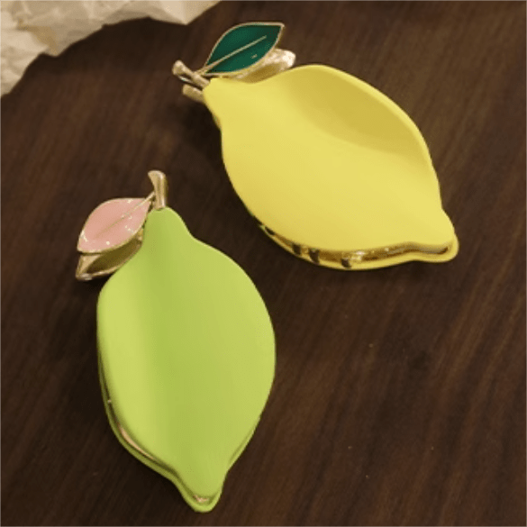 Summer Lemon Temperament Metal Hair Claw In Yellow