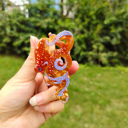 棕色章鱼毛爪