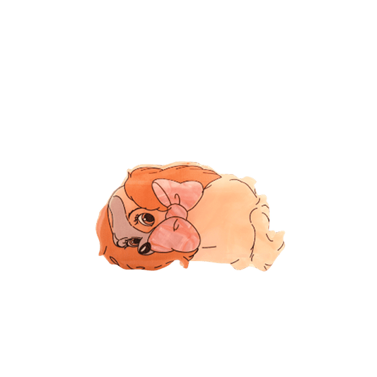 Medium Pink Bow Tie Dog Hair Claw