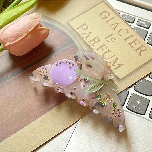 New Lilac Purple Diamond Hair Claw