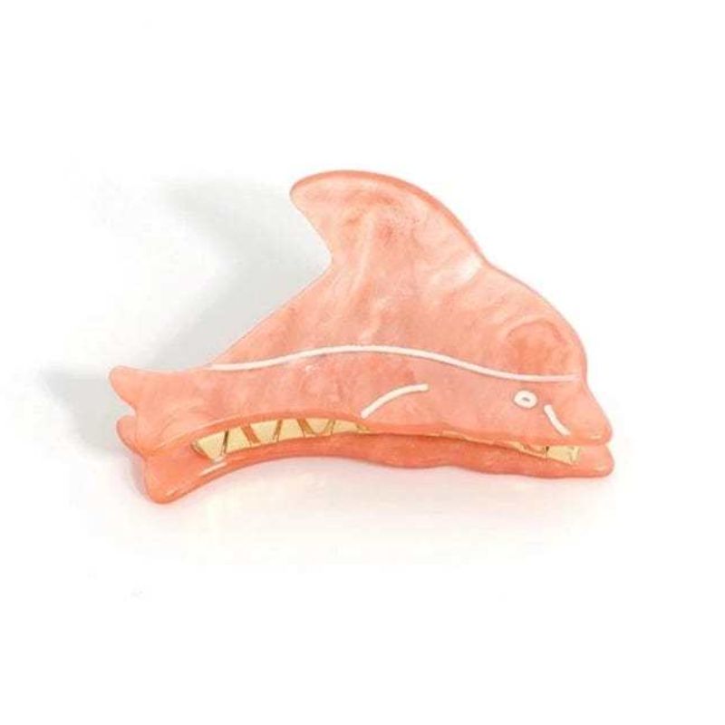 Dolphin Mini Claw Within Peach
