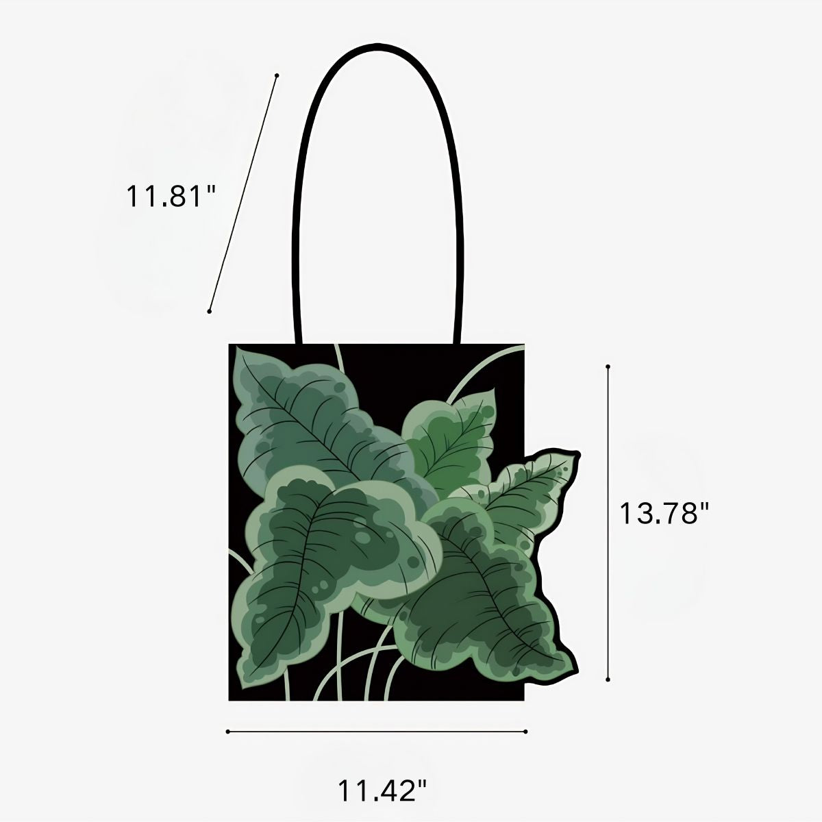 Illustrated Botanical Iris Tulip Caladium Leaf Begonia Lotus Swan Calla Lily Daffodil Tote Bag