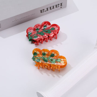 Medium Red Cherry Tomatoes Hair Claw