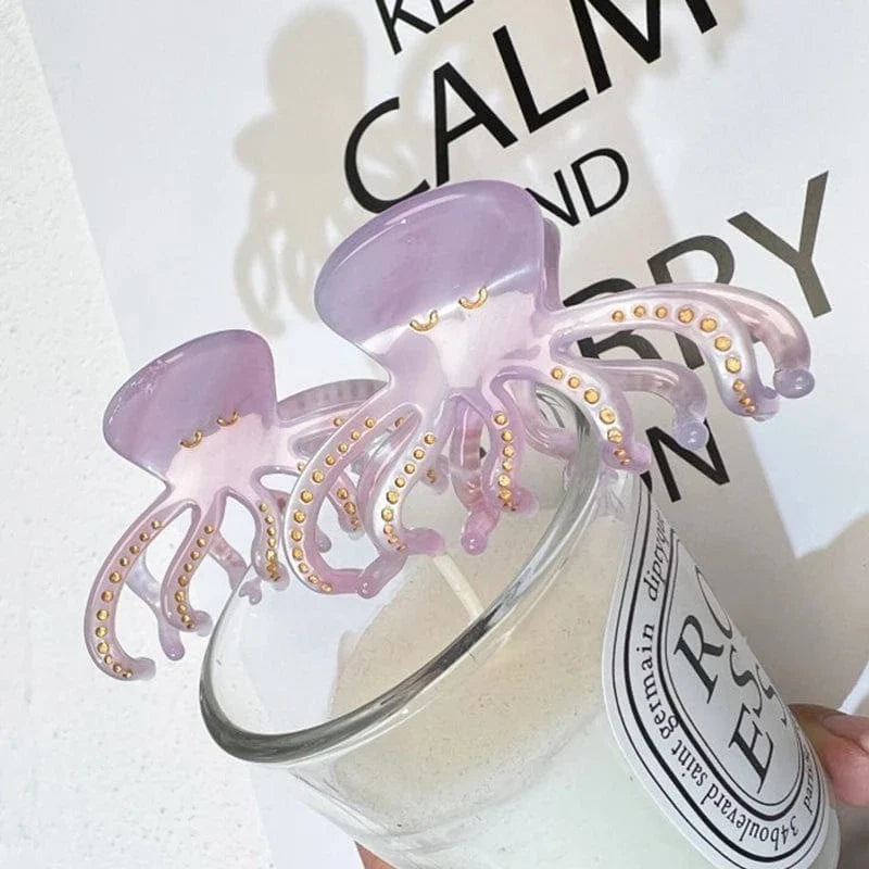 Medium Octopus  Hair Claw Clips