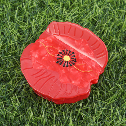 Medium Poppy Flower Hair Claw
