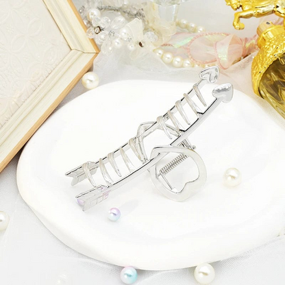 Silver Cupid Hair Claw