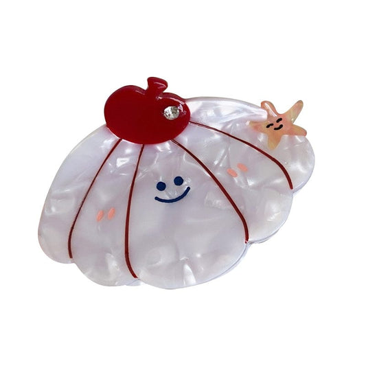 Medium  Beige Autumn Rhythm Star Language Hair Claw