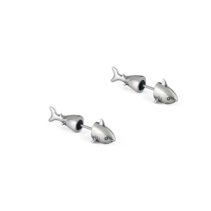 Sterling Silver Shark Earrings丨Lemonschunks