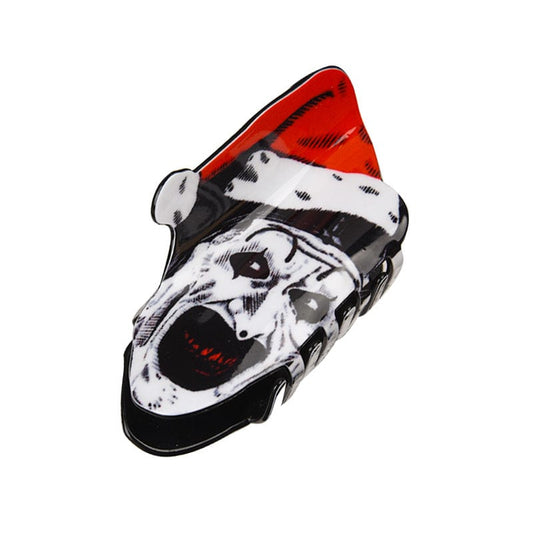 Medium  Santa Hat Scary Face Hair Claw