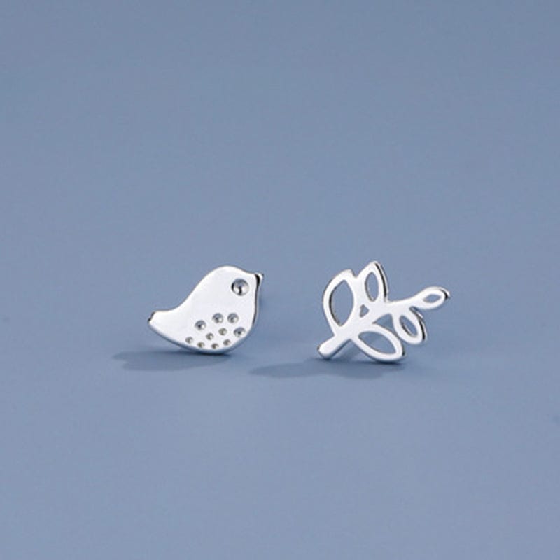 Sterling Silver Bird and Tree Earrings丨Lemonschunks