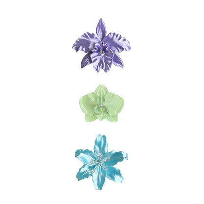 3D Printed Lily Orchid Shirt Button Clip