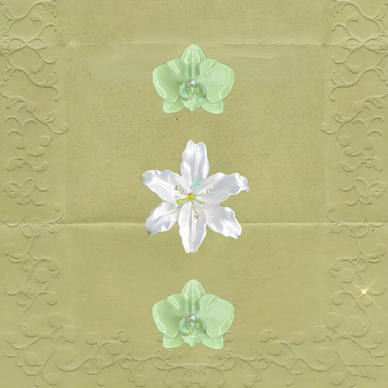 3D Printed Lily Orchid Shirt Button Clip