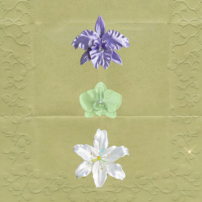 3D Printed Lily Orchid Shirt Button Clip