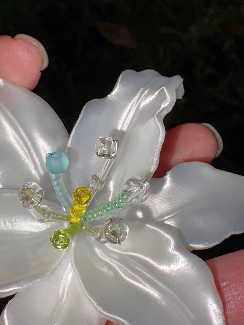 3D Printed Lily Orchid Shirt Button Clip