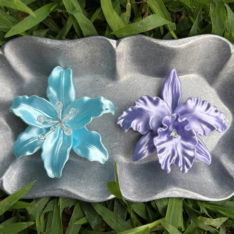 3D Printed Lily Orchid Shirt Button Clip