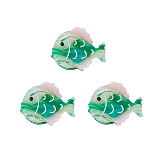 3Pcs Mini  Turquoise Fish Side Clip | Lemonschunks