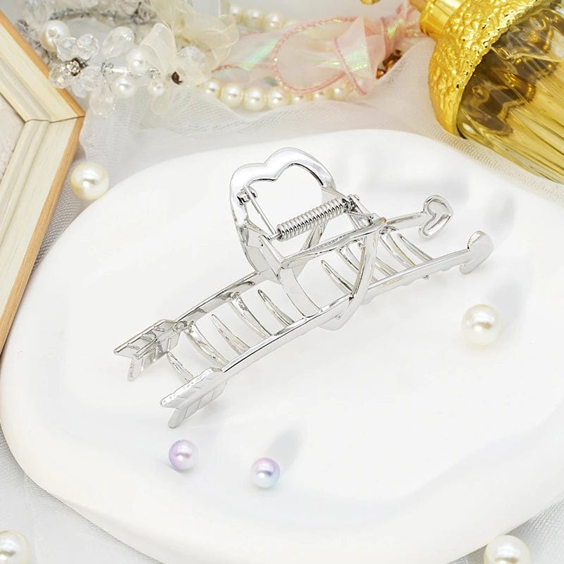Silver Cupid Hair Claw