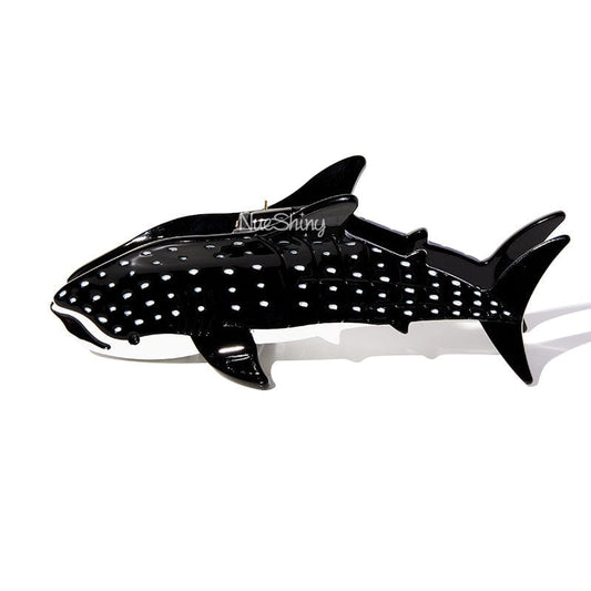 Jumbo Black Whale Shark Hair Claw Clips丨NueShiny - Fhunks