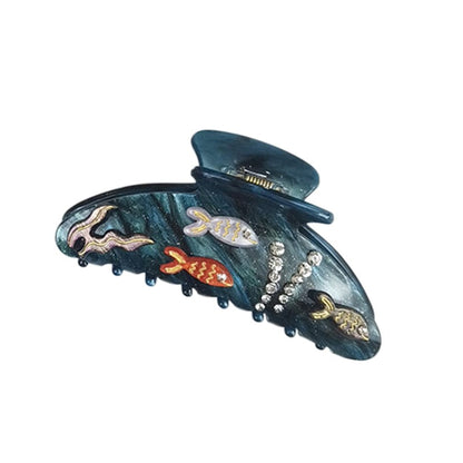 Large Sky Green Fish Tank Hair Claw丨Lemonschunks