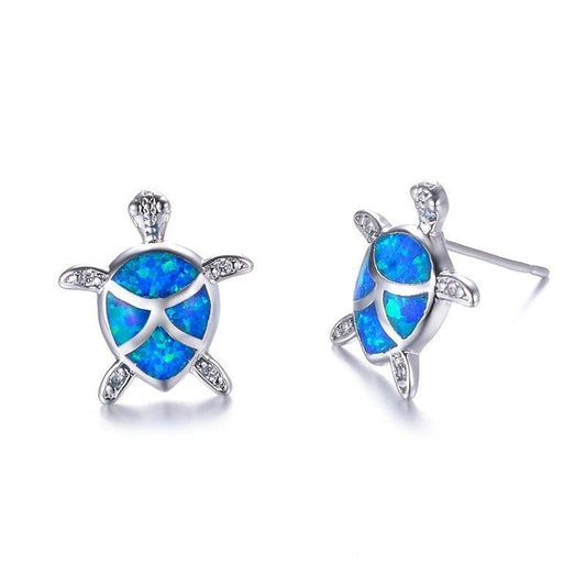 Blue Turtle Earrings