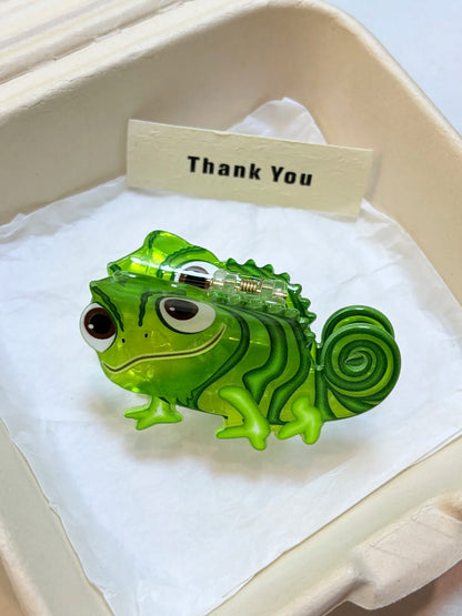 Green Chameleon Small Hair Claw