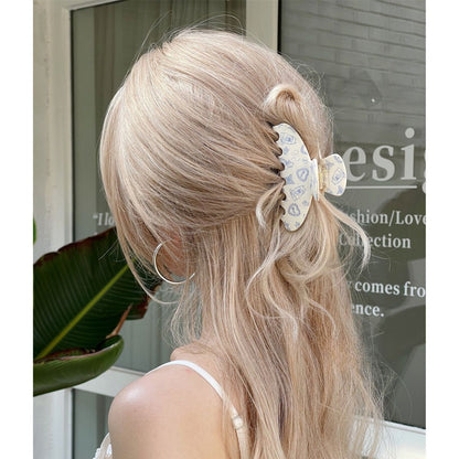 Cat Butterfly Print Rhinestone Bow Hair Claw丨Lemonschunks