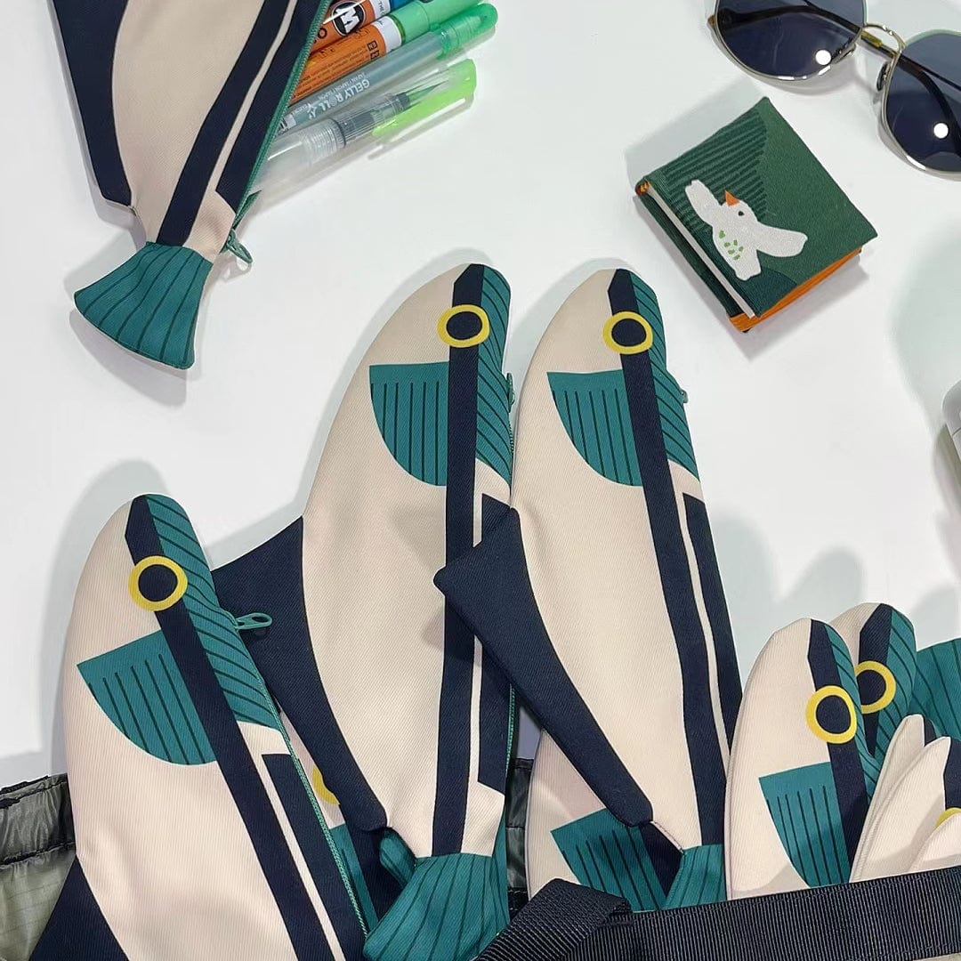 Flying Fox Fish Zip Pouch