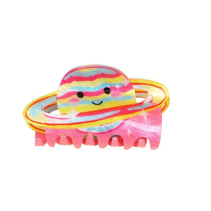 Pink Smiley Hat Hair Claw