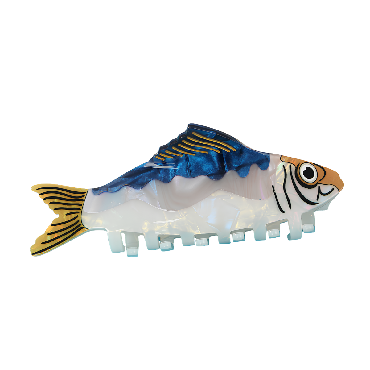 Large Blue Sardine Hair Claw