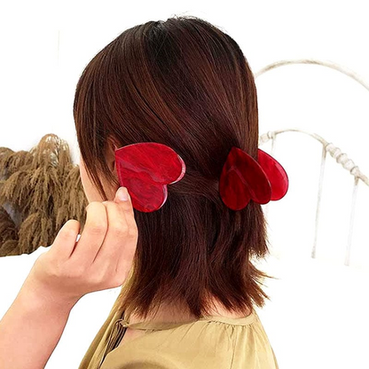 Love Heart Hair Claw Clips