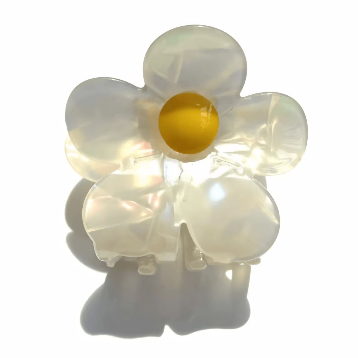 Small White Sunflower  Hair Claw