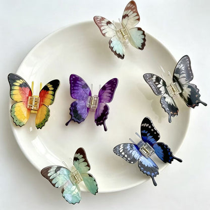 Large Black Butterfly Hair Claw Clips