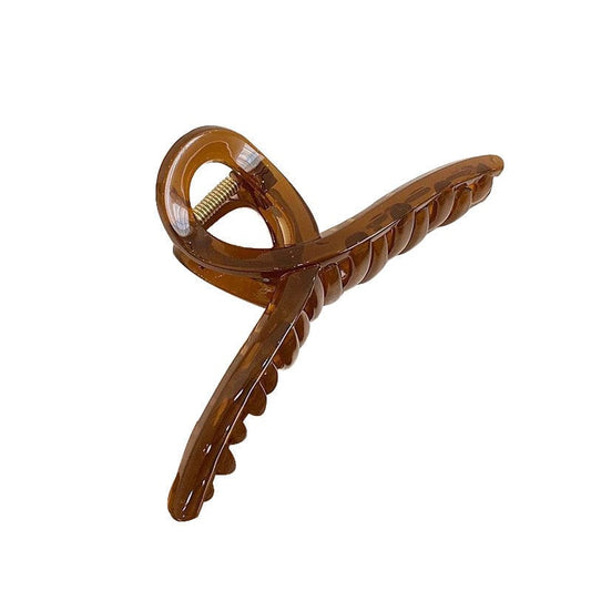 Large Amber Cross Hair Claw for Thick Hair Grabing Tightly丨Lemonschunks