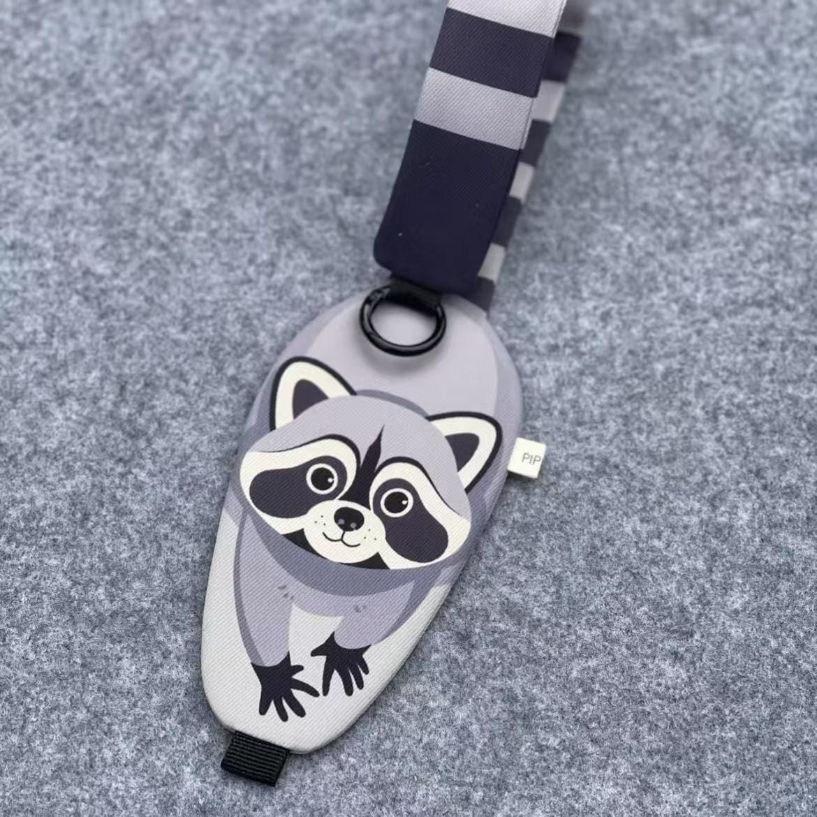 Black Raccoon Wrist Strap