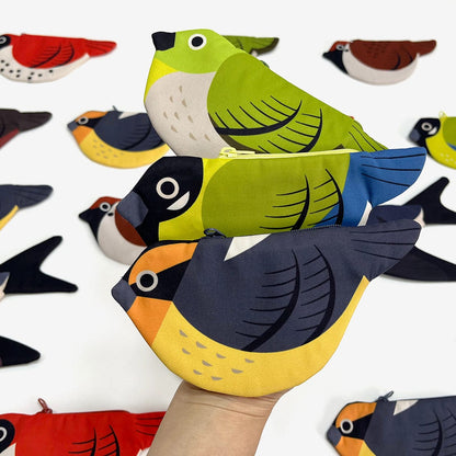 Shrike (Blue & Yellow) Zipper Coin Purse
