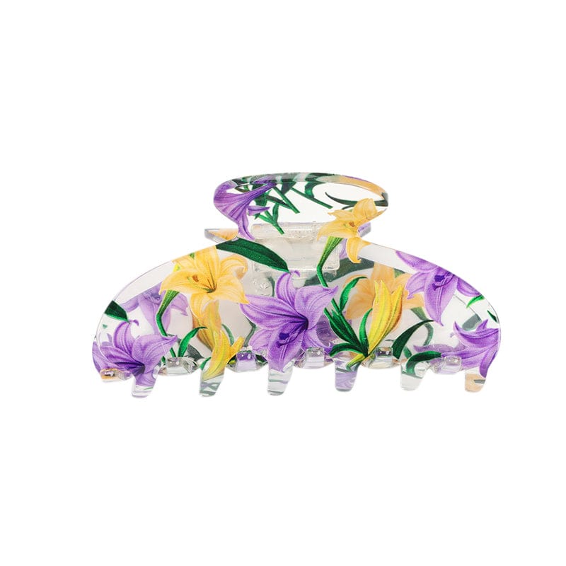 Medium Lily Printed Hair Claw丨Lemonschunks